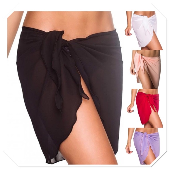 🖤New🖤Chiffon Sarong Bathing Suit Coverup🖤 - Picture 3 of 3